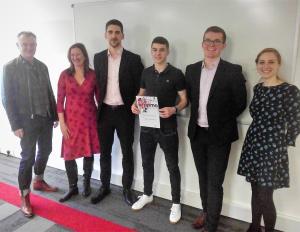 PPMA Apprentice of the Year Winner Aaron Hawthorne with Judges