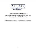 DHSSPS:Report on 2011-12 Accounts of Northern Ireland Fire and Rescue Service