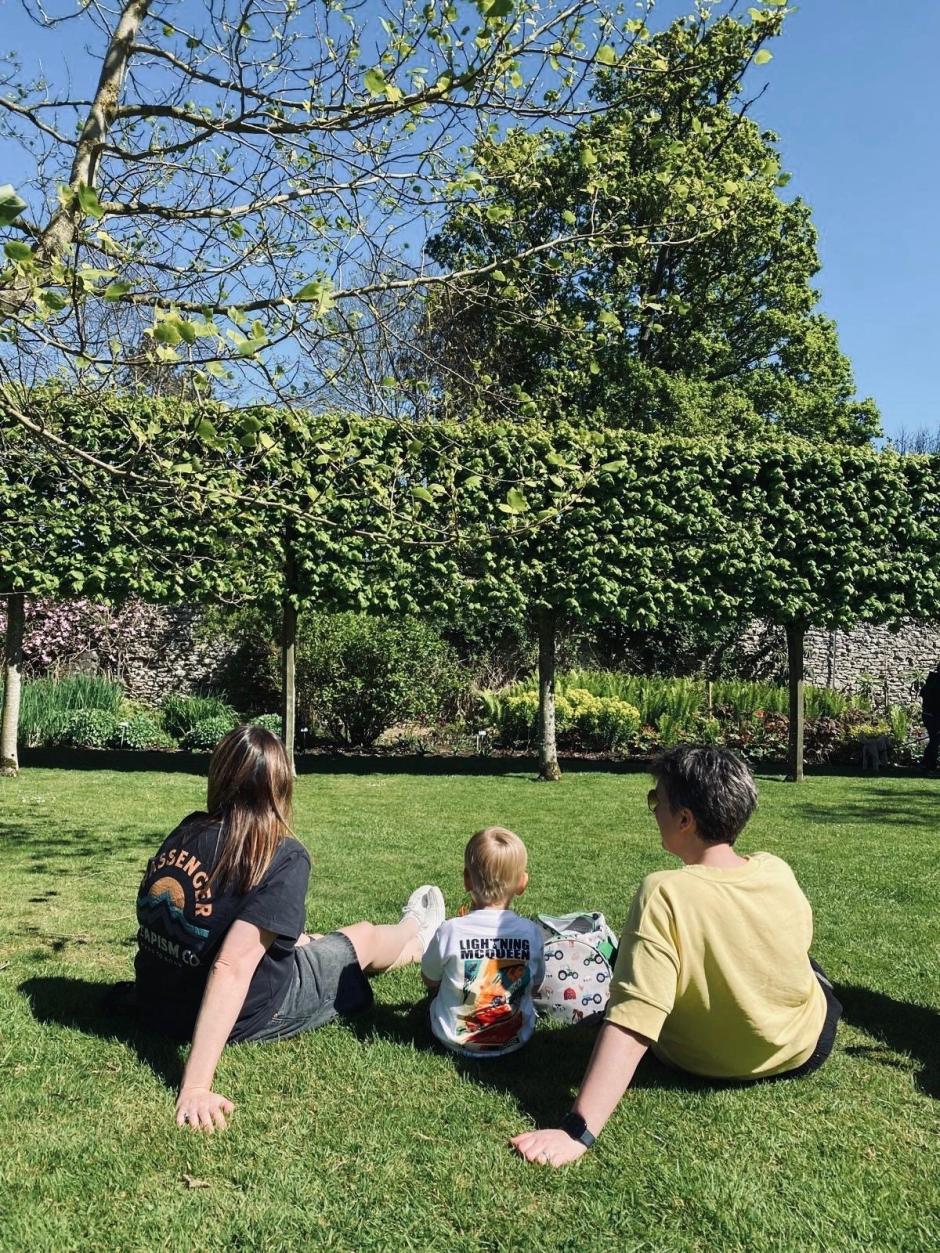 Andrea, her wife and son, Louis